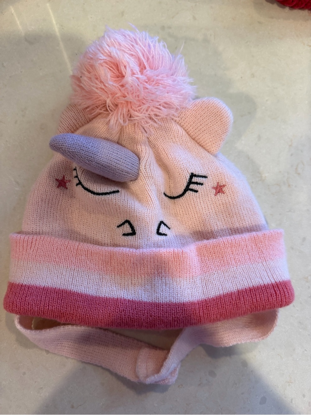 Lilly& Dan Toddler Unicorn Girl’s Pink Winter Hat One Size